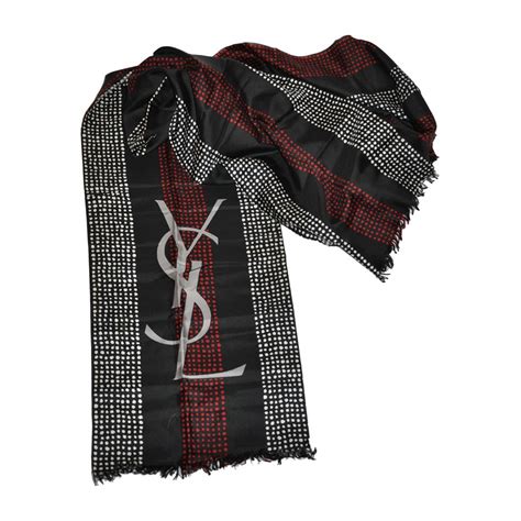 ysl women's scarves|yves saint laurent silk scarf.